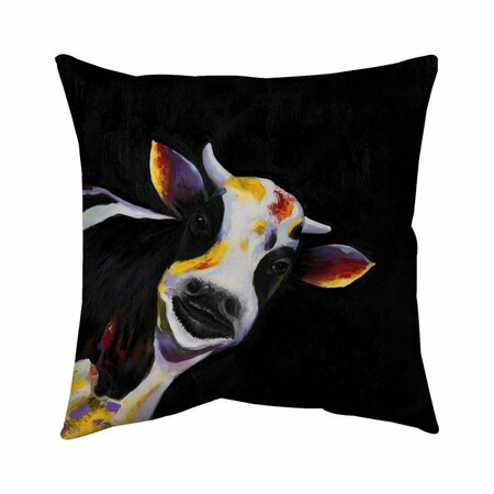 BEGIN HOME DECOR 20 x 20 in. One Funny Cow-Double Sided Print Indoor Pillow 5541-2020-AN119